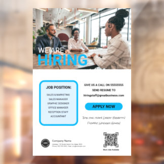 We Are Hiring Join Our Team Custom BUSINESS logo