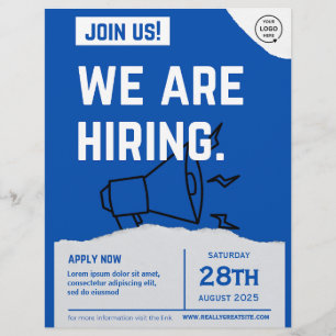We are Hiring Join our team job vacancy Flyer