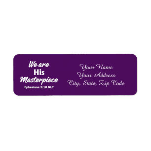 We Are His Masterpiece Return Address Label