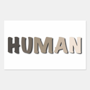 We are Human   one global community  Rectangular Sticker