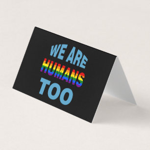 We are humans too business card