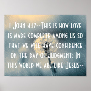 We are like Jesus bible verse 1 John 4:17 Poster
