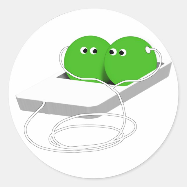 We Are Like Two Peas In A Pod Classic Round Sticker (Front)