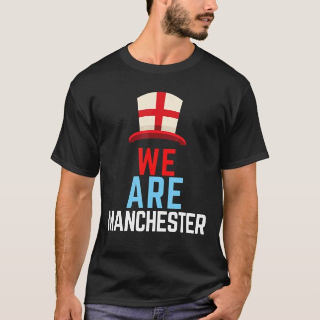 We Are Manchester England Flag Sports T-Shirt (Front)