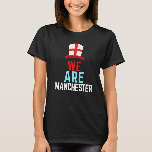 We Are Manchester England Flag Sports T-Shirt (Front)