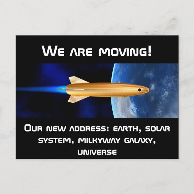 We are moving announcement postcard (Front)