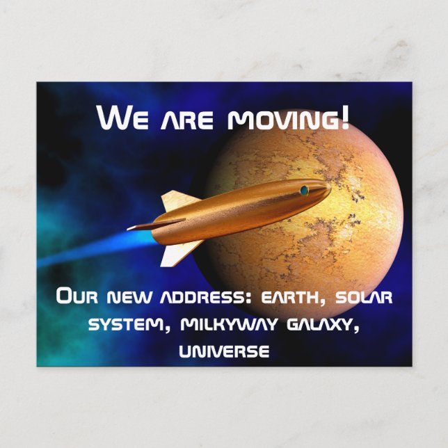 We are moving announcement postcard (Front)