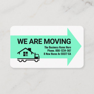 WE ARE MOVING Business New Location Business Card