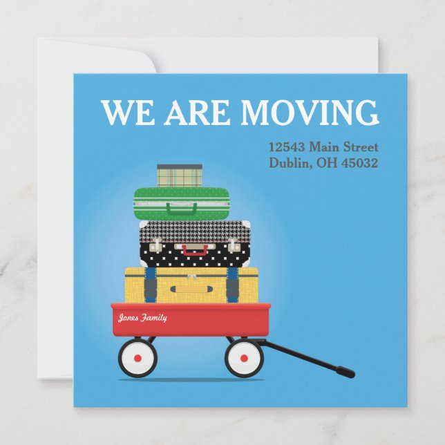 We Are Moving - Editable Moving Announcement Card (Front)