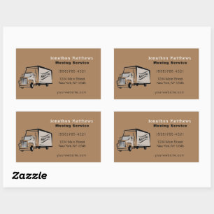 We Are Moving Trucking Boxes Packing Company Rectangular Sticker