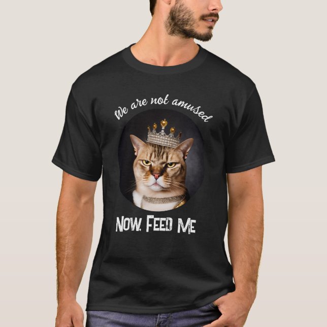 We Are Not Amused Royal Grumpy Cat Wearing A Crown T-Shirt (Front)