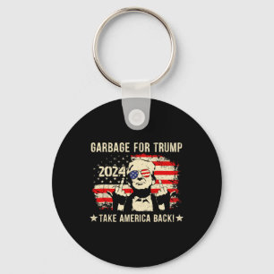 We Are Not Garbyge Votetrump 2025 Trump Supporter  Key Ring