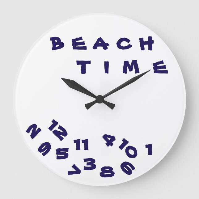 "WE ARE ON ***BEACH TIME*** WITH THIS COOL CLOCK (Front)
