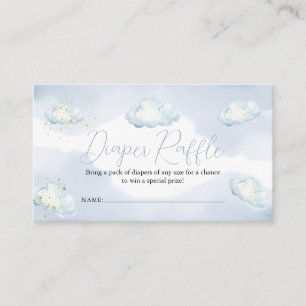 We Are On Cloud Nine Baby Shower Diaper Raffle Enclosure Card