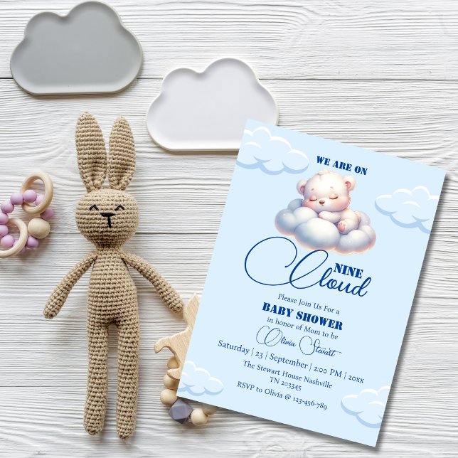 We are on cloud nine Baby Shower Invitation (Creator Uploaded)
