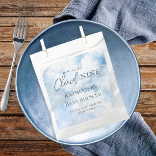 We Are On Cloud Nine Blue Boy Baby Shower Favour Bag