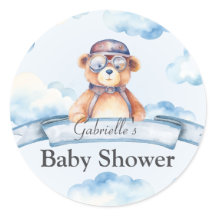 We are on Cloud Nine Vintage Boy Bear Baby shower