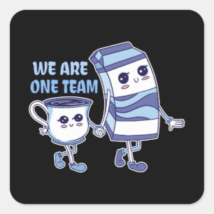We are one Team Square Sticker
