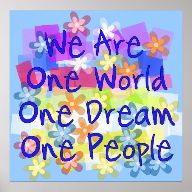 We Are One World Poster (Front)
