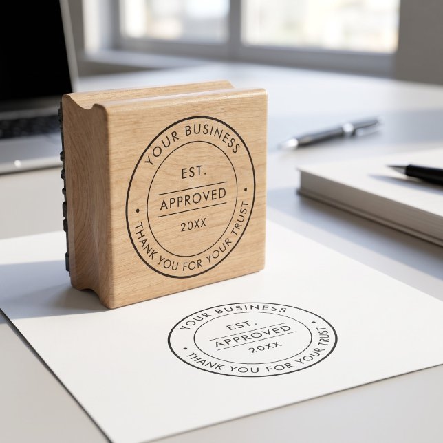 We Are Open Modern Logo Black And White Custom Rubber Stamp (We Are Open Modern Logo Black And White Custom Rubber Stamp)