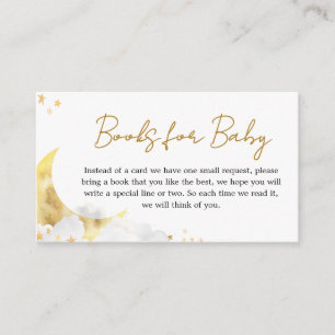 We are Over the Moon Baby Shower Books for Baby Enclosure Card