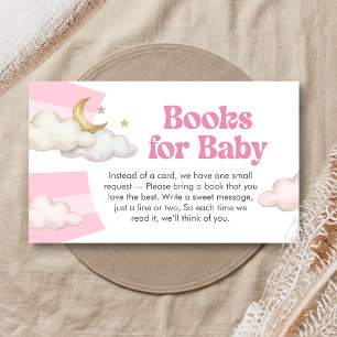 We are Over the Moon Baby Shower Books for Baby Enclosure Card