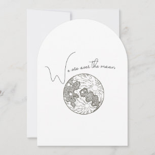 We Are Over The Moon Baby Shower  Invitation