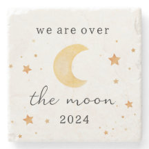 “We are over the moon” baby shower paper napkin St
