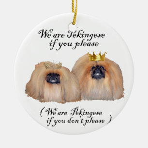 We are Pekingese Ceramic Tree Decoration