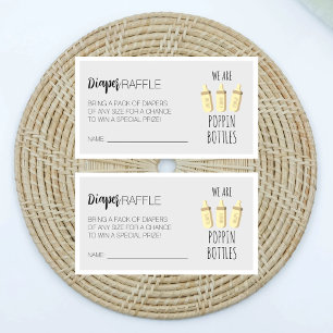 We Are Popping Bottles Diaper Raffle  Enclosure Card