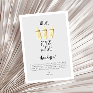 We Are Popping Bottles Fun Thank You Card
