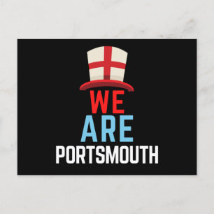 We Are Portsmouth England Flag Sports Postcard