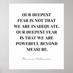 We Are Powerful Beyond Measure Inspirational Quote Poster
