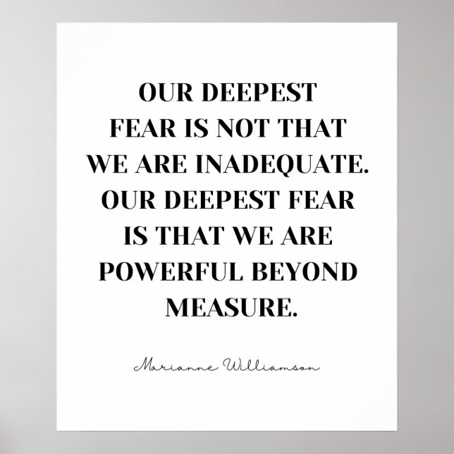 We Are Powerful Beyond Measure Inspirational Quote Poster (Front)