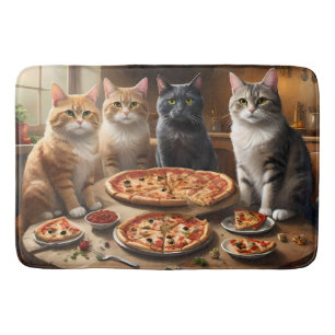 We Are Ready For Cat Pizza Night, Bath Mat
