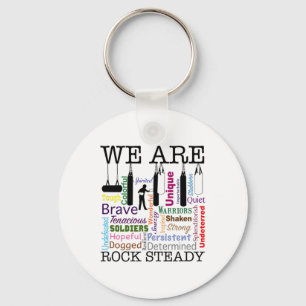 We Are Rock Steady Women's Boxing Word Art Key Ring