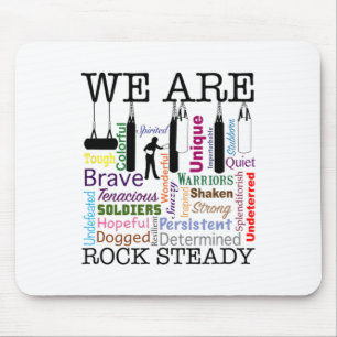 We Are Rock Steady Women's Boxing Word Art Mouse Pad