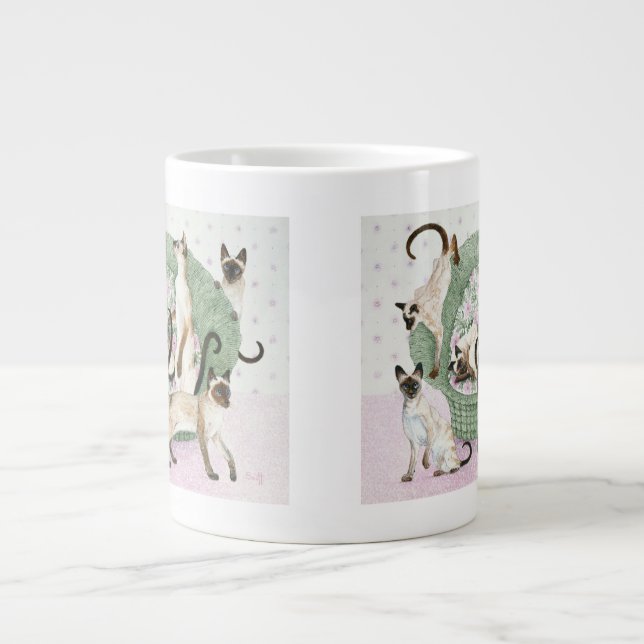 We are Siamese if you please Large Coffee Mug (Front)