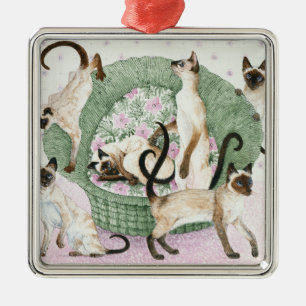 We are Siamese if you please Metal Ornament