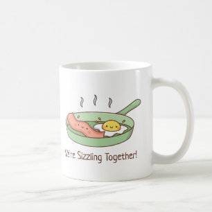 We Are Sizzling Together, Bacon and Egg Doodle Coffee Mug