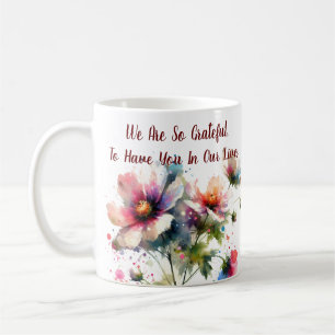 We Are So Grateful Floral Design Coffee Mug