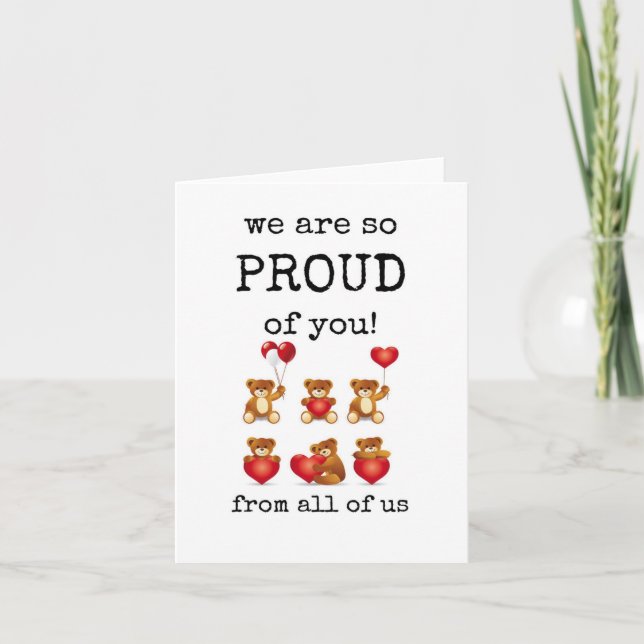 We Are So Proud of You, From All of Us, Congrats Card (Front)