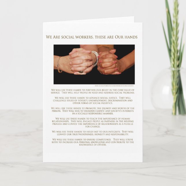 We Are Social Workers Card (Front)