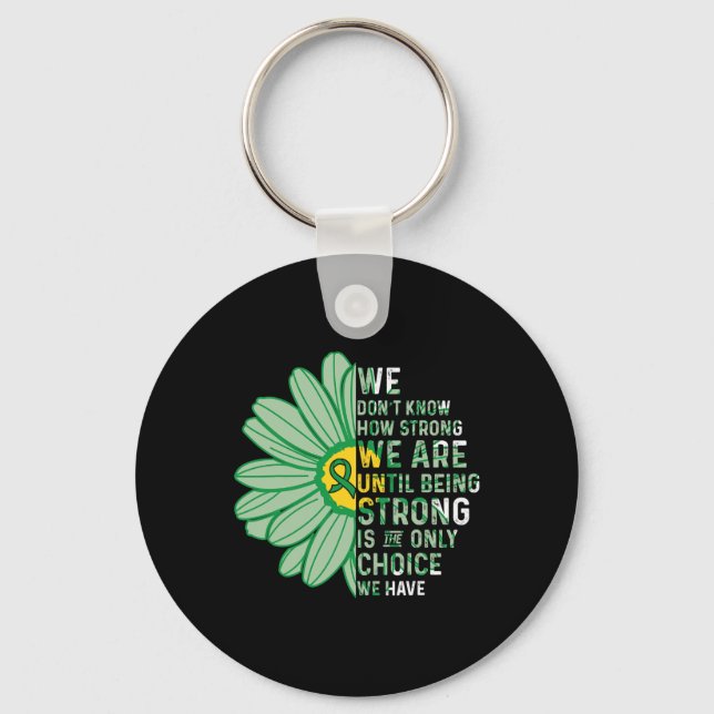 We Are Strong- Bile Duct Cancer Awareness Supporte Key Ring (Front)