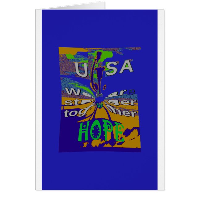 We are stronger together funny USA Hope pattern de (Front)
