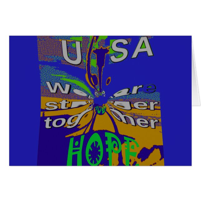 We are stronger together funny USA Hope pattern de (Front Horizontal)