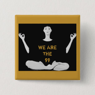 WE ARE THE 99 15 CM SQUARE BADGE