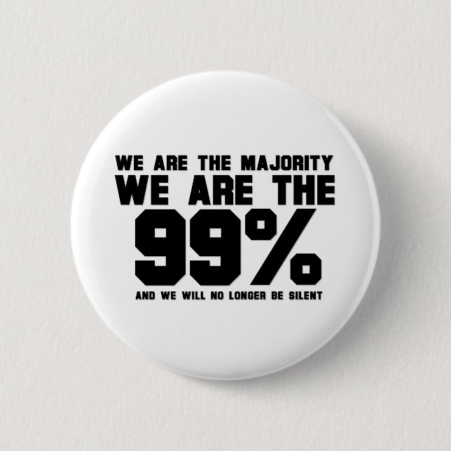 WE ARE THE 99% 6 CM ROUND BADGE (Front)
