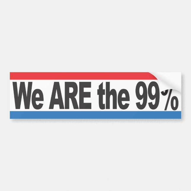 We are the 99% bumper sticker (Front)