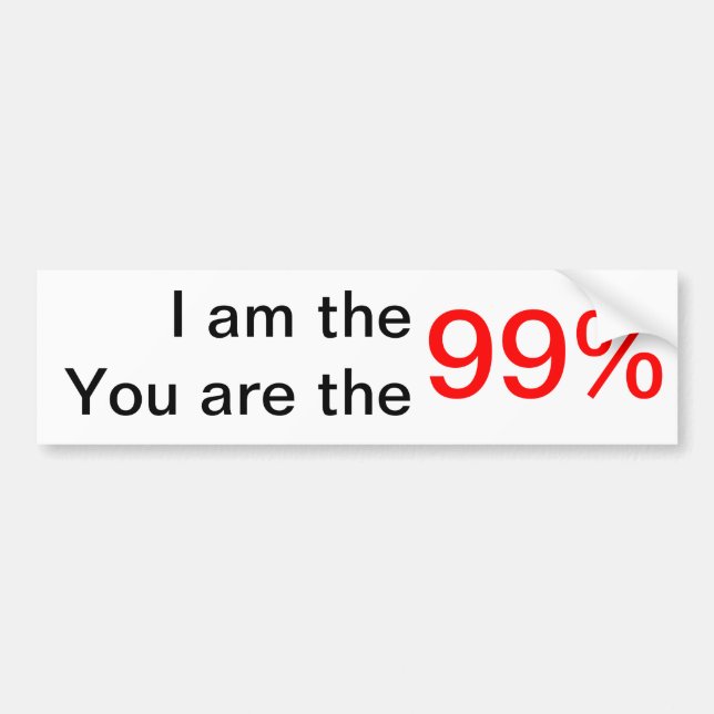 We are the 99% bumper sticker (Front)